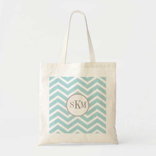 Chevron Monogram Gepersonaliseerd Tas (Voorkant)