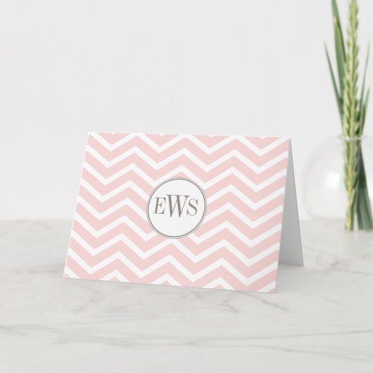 Chevron Monogram Persoonlijke briefkaart (Voorkant)