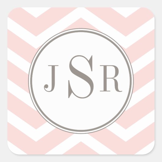 Chevron Monogram Sticker (Voorkant)