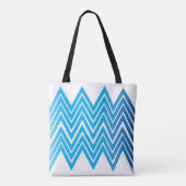 Chevron Monogrammé Sac fourre-tout bleu glace (Dos)