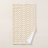 Chevron Motif Jaune Et Crème Zigzag (Serviette à main)