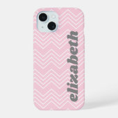Chevron Motif - Pink funky Script Name (Verso)
