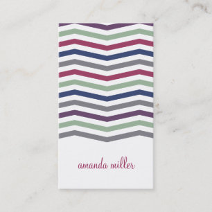 Chevron Multi-Color Calling Card Contactkaartje