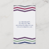 Chevron Multi-Color Calling Card Contactkaartje (Achterkant)