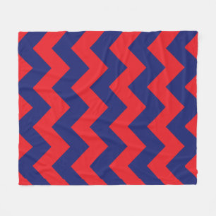 Chevron Navy blauw & rood Willekeurig type/wil Fleece Deken