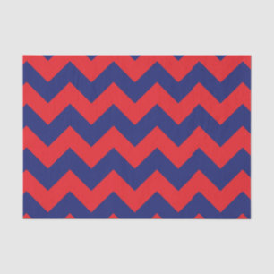 Chevron Navy blauw & rood Willekeurig type/wil Tissuepapier