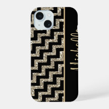 Chevron noir diagonal or personnalisé