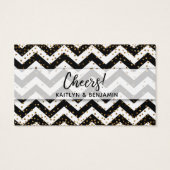 Chevron noir et blanc, billets de boisson en confe (Dos)
