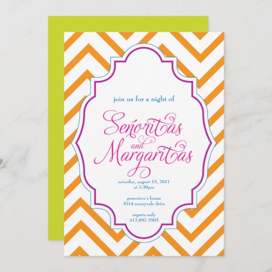 CHEVRON - Nuit des filles - Invitation (Devant / Derrière)