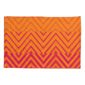 Chevron Ombre Stencil | oranje warm roze Kussensloop (Achterkant)
