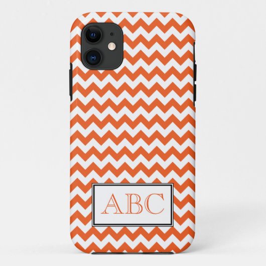 Chevron Orange & White iPhone 5 Coque (Dos)