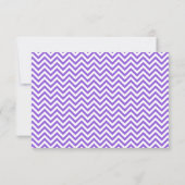 Chevron Paars Blauwgroen Blue Bat Mitzvah RSVP (Achterkant)