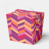 Chevron paarse oranje rode sample geschenkdoos bedankdoosjes (Achterkant)