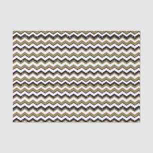 Chevron past elke keer Gold/zwart en wit aan Tissuepapier