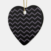 Chevron pastel Paarse harten Nero keramische Ornam Keramisch Ornament (Links)