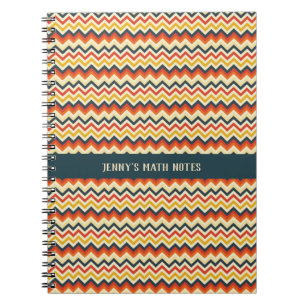  Chevron Patroon met Retro Kleur Bord Notitieboek