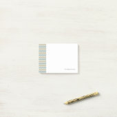 Chevron-patroon op linnetextuur post-it® notes (Op bureau)