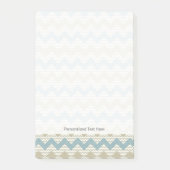 Chevron-patroon op linnetextuur post-it® notes (Voorkant)