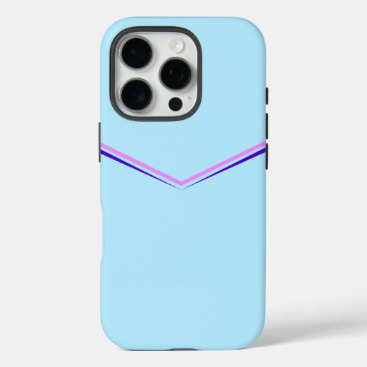  Chevron Patroonontwerp op lichtblauw Case-Mate iPhone Case (Achterkant)