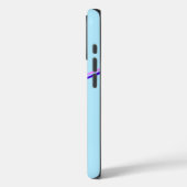  Chevron Patroonontwerp op lichtblauw Case-Mate iPhone Case (Achterkant / Links)