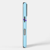  Chevron Patroonontwerp op lichtblauw Case-Mate iPhone Case (Achterkant / Rechts)