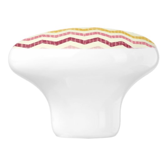 Chevron Pattern 4 Keramische Knop (Zijkant)