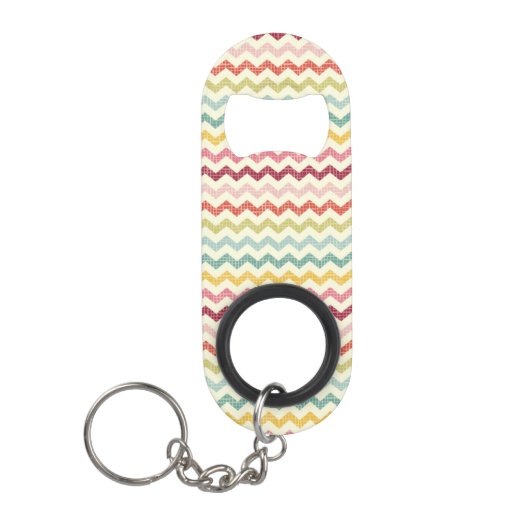 Chevron Pattern 4 Sleutelhanger Flessenopener (Voorkant)