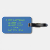 Chevron Pattern aangepaste bagagelabel (Achterkant horizontaal)