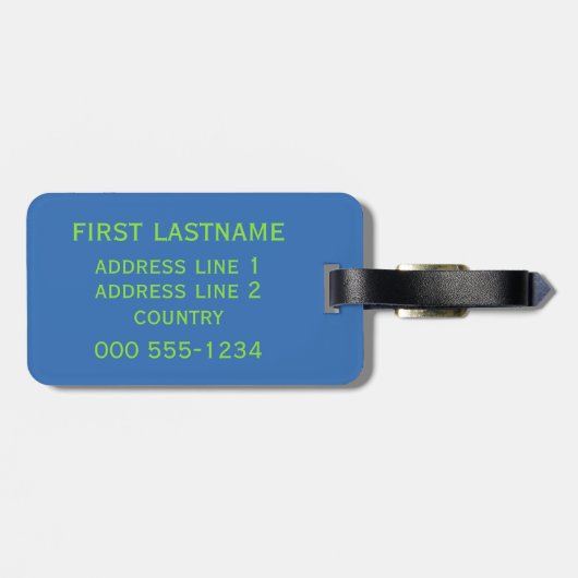 Chevron Pattern aangepaste bagagelabel (Achterkant horizontaal)