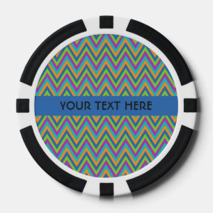 Chevron Pattern aangepaste poker chips
