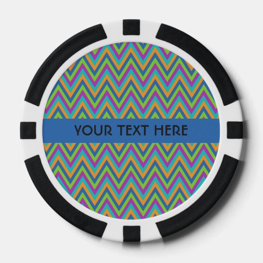 Chevron Pattern aangepaste poker chips (Voorkant)