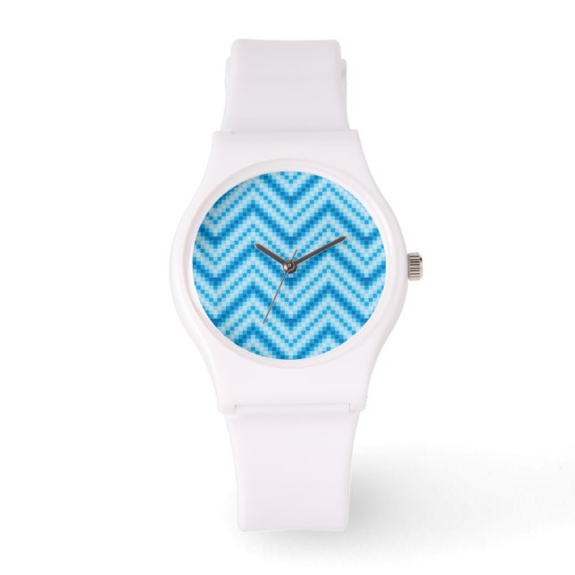 Chevron Pattern Achtergrond Horloge (Voorkant)