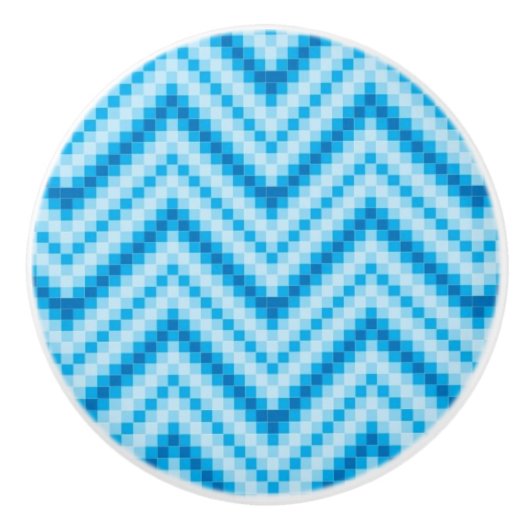 Chevron Pattern Achtergrond Keramische Knop (Voorkant)