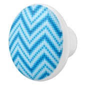 Chevron Pattern Achtergrond Keramische Knop (Rechts)