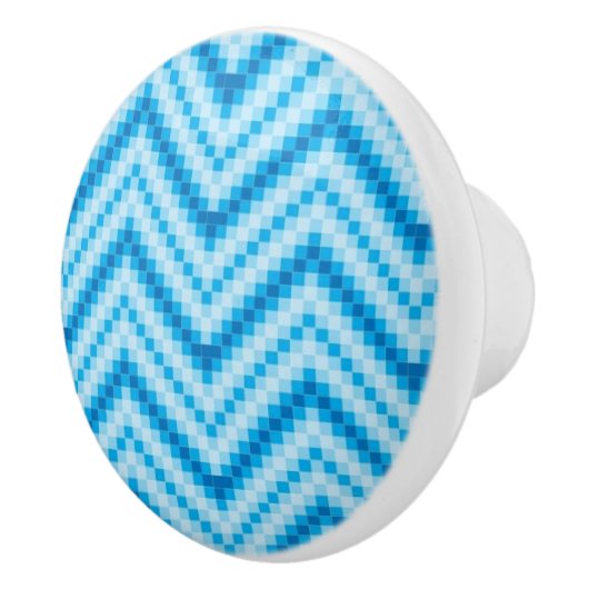Chevron Pattern Achtergrond Keramische Knop (Rechts)