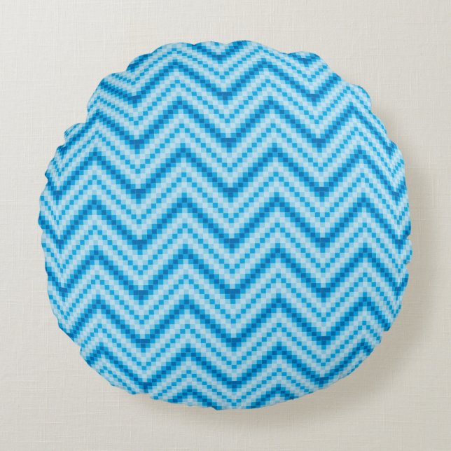Chevron Pattern Achtergrond Rond Kussen (Voorkant)