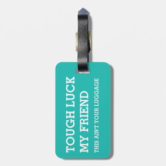 Chevron Pattern Bagagelabel met Funny Quotes (Achterkant verticaal)