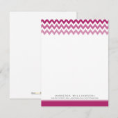 Chevron Pattern Custom Flat Note-kaarten (violet) Notitiekaartje (Voorkant / Achterkant)