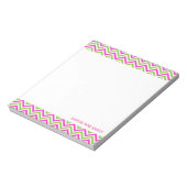 Chevron Pattern Gepersonaliseerd Memo Monogram Notitieblok (Gedraaid)