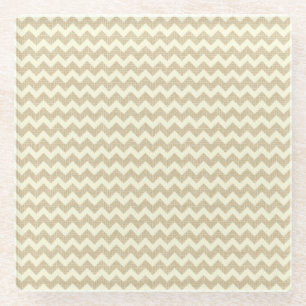 Chevron Pattern Glazen Onderzetter