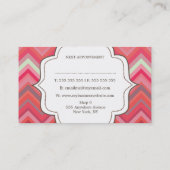 Chevron Pattern Hair Stylist Afspraakkaarten Afsprakenkaartje (Achterkant)