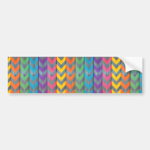 Chevron Pattern on Wood Texture by Shirley Taylor Bumpersticker