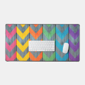 Chevron Pattern on Wood Texture by Shirley Taylor Bureaumat (Keyboard & Muis)