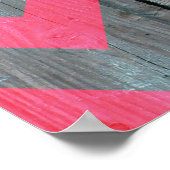 Chevron Pattern on Wood Texture by Shirley Taylor Poster (Hoek)