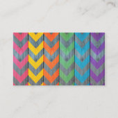 Chevron Pattern on Wood Texture by Shirley Taylor Visitekaartje (Voorkant)