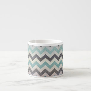 Chevron Pattern op metaal textuur door Shirley Tay Espresso Kop