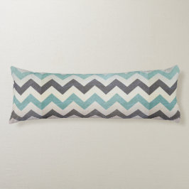 Chevron Pattern op metaal textuur door Shirley Tay Lichaamskussen