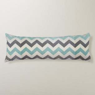 Chevron Pattern op metaal textuur door Shirley Tay Lichaamskussen