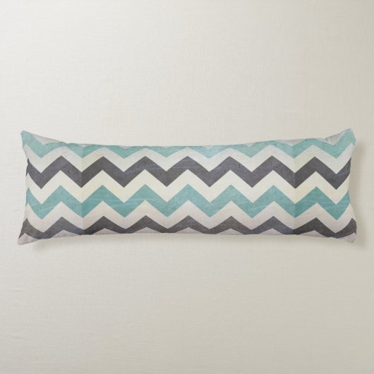 Chevron Pattern op metaal textuur door Shirley Tay Lichaamskussen (Voorkant)