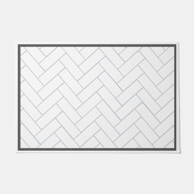 Chevron Pattern Tegel Deurmat (Voorkant)